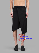 27-44 ! 2016 New Men's clothing fashion short culottes asymmetrical sweep loose casual pants plus size singer costumes 2024 - buy cheap