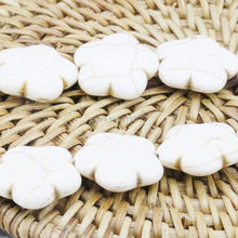 New 20mm Accessories Jewelry White Flowers Turkey Howlite Chalcedony Semi Finished Stone Balls Gifts DIY Loose Beads Women Gifts 2024 - buy cheap