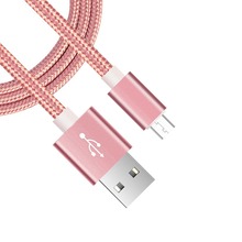 Кабель Micro USB 2 А 1 м, нейлоновый адаптер для быстрой зарядки и синхронизации данных, для Samsung, Sony, HTC, LG, кабель 2024 - купить недорого