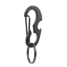 10Pcs EDC camping Stainles Steel Black carabiner bottle opener spring hook buckle quickdraw keyring Outdoor survival tool FW040 2024 - buy cheap