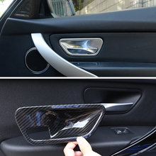 For BMW 3 4 Series F30 F32 2013 2014 2015 2016 2017 2018 Carbon Fiber Texture / Sliver Car Interior Door Handle Bowl Cover Decor 2024 - buy cheap