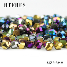 BTFBES-cuentas de cristal austriaco bicono para joyería, pendientes, pulsera, accesorios DIY, 8mm, 30 Uds. 2024 - compra barato