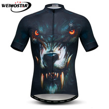 Weimostar 2018 Summer Wolf Cycling Jersey Men Mountain Road Bike Jersey MTB Bicycle Shirt Maillot Ciclismo Sport Cycling Wear 2024 - buy cheap