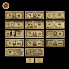 WR 14 Color USA Gold Banknotes 1-1 Billion Dollar World Paper Money Currency America BILL Notes fake money banknote for Gift 2024 - buy cheap