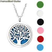 Personalized Master Stainless Steel The Tree of Life Aromatherapy Steel Essential Perfume Oil Diffuser Locket Pendant Necklace 2024 - buy cheap