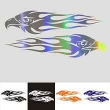 Car Stickers 20CM*4.7CM 3D Sticker Pair Eagle Flames Car Motorcycles Decoration Reflective Car Styling Decal Custom Sticker 2024 - buy cheap