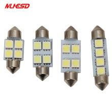 10pcs White festoon 31mm36mm39mm41mm 5050 SMD 4 LED Bulb DC12V Car Auto C5W Interior Dome License Reading Lights Lamp Festoon 2024 - buy cheap