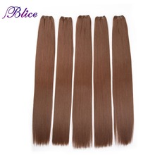 Blice Synthetic Hair Extensions 5 Pieces/Lot 26 Inch #30 Yaki Straight Hair Weaving Long Length 100g/Piece All Colors Available 2024 - buy cheap
