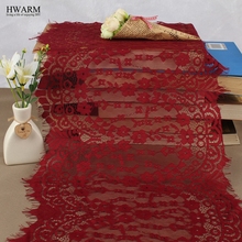 3yard/pcs red lace fabric ribbon african wedding decoration cloth trim DIY embroidery curtain skirt Headscarf veil accessories 2024 - buy cheap