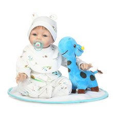 55cm cotton body Silicone  Reborn Baby Doll Toys For Girls Vinyl Newborn baby boy alive Bebes reborn boneca gift 2024 - buy cheap