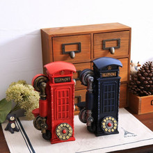 Vintage Home Decor Telephone Booth London Money Box Living Room Decoration Resin 2024 - buy cheap