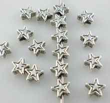 300 pçs tibetano prata pequena estrela solta charme espaçadores grânulos 2x4mm pulseira miçangas descobertas 2024 - compre barato