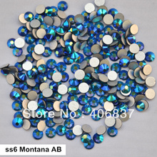 Free Shipping! 1440pcs/Lot, ss6 (1.9-2.1mm) Montana AB Flat Back Nail Art Glue On Non Hotfix Rhinestones 2024 - buy cheap