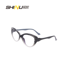 Shinu damond óculos de olho de gato progressivo lente multi-focal óculos de leitura ver perto de longe + 100 + 150 + 200 + 250 + 300 + 350 1075 2024 - compre barato