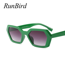 Gafas de sol hexagonales para mujer, lentes de sol a la moda cuadradas, de marca de lujo, color verde y rojo, con protección UV400 1443R, 2018 2024 - compra barato