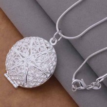 AN734 Hot  sterling  Necklace   fashion jewelry pendant hollow out disk /hdyapvfa bikajzra silver color 2024 - buy cheap