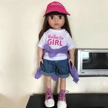 18 polegadas 45cm silicone vinil artesanal reborn bebê americano boneca menina anatômica correto 2024 - compre barato