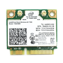 Intel dual band sem fio 7260hmw, 802.11ac 7260 mbps, compatível com bluetooth 867 placa wifi mini-pcie para 4.0 zbook 14 15 17 2024 - compre barato