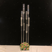 Castiçal de acrílico com 8 cabeças, decoração para casa, mesa de casamento, suporte de velas 2024 - compre barato