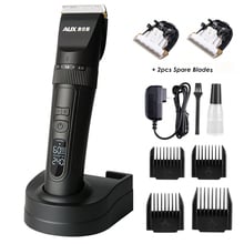 Professional Hair Trimmer 18650 Lithium Battery Titanium Ceramic Blade Rechargeable Hair Clipper Electric Hair Cutting Machine 2024 - buy cheap