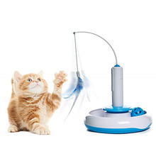 Juguete de gato de alta calidad de juguete de felpa de pluma de nuevo diseño para gatos Catcher Teaser de juguete envío gratis 2024 - compra barato