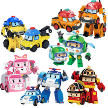 6 видов стилей фигурка Робокар Корея робот автомобиль трансформация детские игрушки красный синий зеленый розовый подарок для детей подарок 2024 - купить недорого