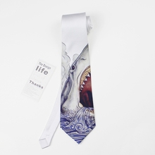 free shipping casual male MEN'S Fashion Tie British Van Groom Ceremony Dress Tie Shark Dreamland wedding groom party man 8cm 2024 - buy cheap