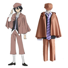 Anime Bungo Stray Dogs Detective Ranpo Edogawa Cosplay Costumes Vest & Cloak & Pants & Tie & Hat Uniform Suit Outfit 2024 - buy cheap