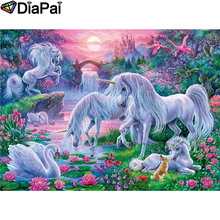 DIAPAI 5D DIY Diamond Painting 100% Full Square/Round Drill "Animal horse" Diamond Embroidery Cross Stitch 3D Decor A21478 2024 - buy cheap