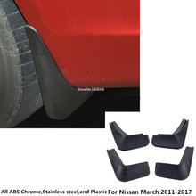 For Nissan March 2011 2012 2013 2014 2015 2016 2017 car cover plastic fender soft mudguard protection flap splash mud guard 4pcs 2024 - buy cheap