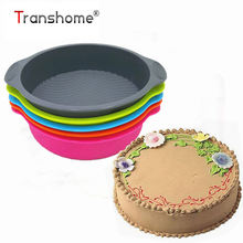 Transhome 3D Silicone Cake Mold 29*24,5*6 cm Round Shape Baking Dish Maker Baking Pastry Tools Cake Tools Cake Bakeware Pan 2024 - buy cheap