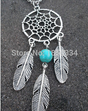 Atrapasueños y plumas de piedra, gargantilla de Collar con estilo, cadena larga, collares, colgantes, joyería B14, entrega rápida 2024 - compra barato