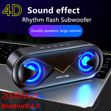 New S6 wireless bluetooth speaker overweight subwoofer Portable home small stereo colorful lights speaker support TF card/usb 2024 - buy cheap