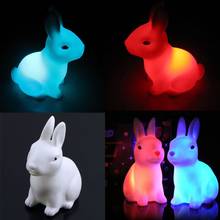 Color Changing LED Lamp Night Light Animal Rabbit Shape Home Table Lamp Party Decor Gift 2024 - buy cheap