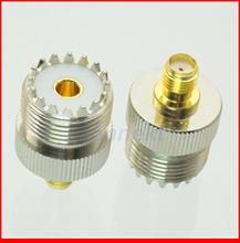 10pcs/lot UHF female jack to SMA female jack RF coaxial adapter connector 2024 - buy cheap