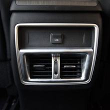 Для Nissan Murano 2015 2016 2017 2018 ABS хром заднего сиденья AC подлокотник коробка кондиционер вентиляционное отверстие крышка Накладка 2024 - купить недорого