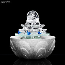 Modern Minimalist Living Room Water Fountain Feng Shui Wheel Indoor Office Home Teahouse Desktop Ceramic Ornaments Creative Gift 2024 - buy cheap