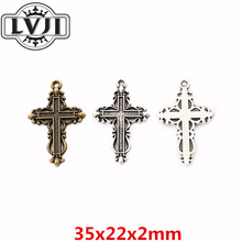 15pcs cross pendant charm DIY fashion bracelet necklace jewelry accessories 5943 2024 - buy cheap