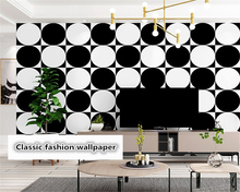 Papel pintado beibehang con personalidad negro blanco moderno Simple nórdico geométrico sala de estar dormitorio restaurante papel de pared de fondo 2024 - compra barato
