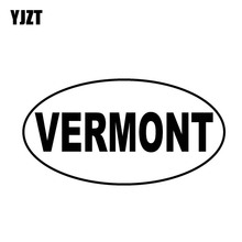 YJZT 14,5 см * 7,7 см VERMONT овальные автомобильные наклейки, виниловые наклейки, черный, серебристый цвет 2024 - купить недорого