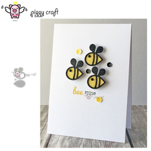 Piggy Craft metal cutting dies cut die mold 3Pcs Cute Bee decoration Scrapbook paper craft album card punch knife art cutter die 2024 - buy cheap