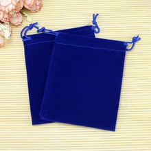 20pcs/lot Royal Blue Velvet Bags 10*12cm Small Jewelry/MP3 Packaging Bag Pouches Wedding Decoration Candy Gift Bag Free Shipping 2024 - buy cheap