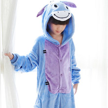 Photography Kid Boys Girls Party Clothes Pijamas Flannel Pajamas Child Pyjamas Hooded Sleepwear Cartoon Animal Donkey Cosplay 2024 - buy cheap