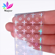 New Arrival nail sticker art 1pcs Holographic Shiny Laser Nail Art Foils Paper laser Nail transfer foil nail art Decorations 2024 - buy cheap