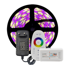 5050 LED Strip Kit RGB / RGBW / RGBWW 5M 300LEDs Neon Tape Light + 2.4 G Remote Controller + DC 12V 3A Power Adapter 2024 - buy cheap