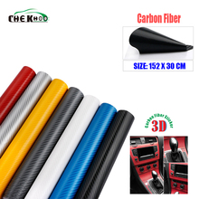 30cmx152cm 3D Carbon Fiber Vinyl Car Wrap Sheet Roll Film Car stickers and Decals Motorcycle Car Styling Accessories Automobiles 2024 - buy cheap