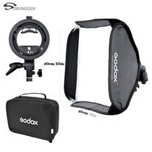 Godox-luz Flash para Speedlite fotográfico profesional de 40x40cm/15x15 pulgadas, Softbox de estudio con soporte tipo S, nuevo 2024 - compra barato