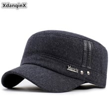 XdanqinX-gorro militar de lana para hombre, gorro cálido con orejas, talla ajustable, para invierno 2024 - compra barato