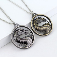 Classic Fighting Games Mortal Kombat Necklace Dragon Jane Empire Vintage Pendant Movie Jewelry For Men and Women 2024 - buy cheap