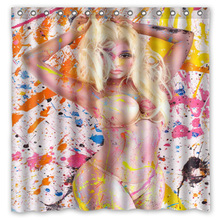 Cortina de ducha de poliéster con estampado Nicki Minaj, impermeable, 180x180cm 2024 - compra barato